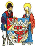 Sv. Jáchym a sv. Anna<br>nesou znak města Jáchy-<br>mova |repro: archiv SOVF