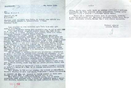 Reakce odboru školství a kultury KNV Plzeň na odvolání otce žá-ka Pavla Píhrta proti synovu vyloučení ze školy. | SOA v Plzni